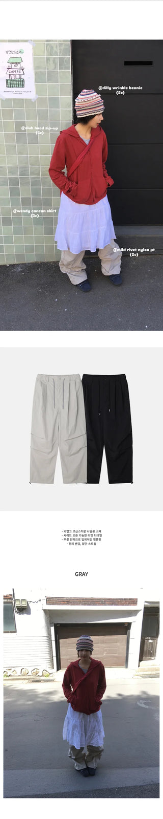 (2 colors) Nylon Pants