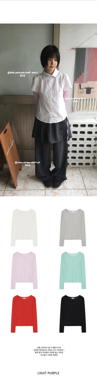 [6 colors] Tucked T-shirt