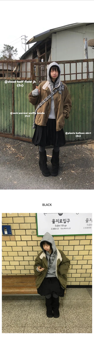 (2 colors) Pleated balloon skirt