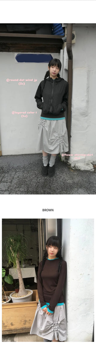 [4 colors] Layered Color T-shirt