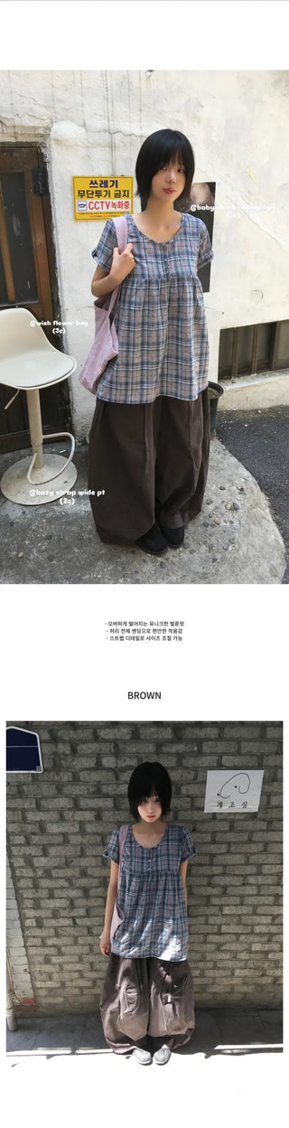 [2 colors] Straight Wide Pants