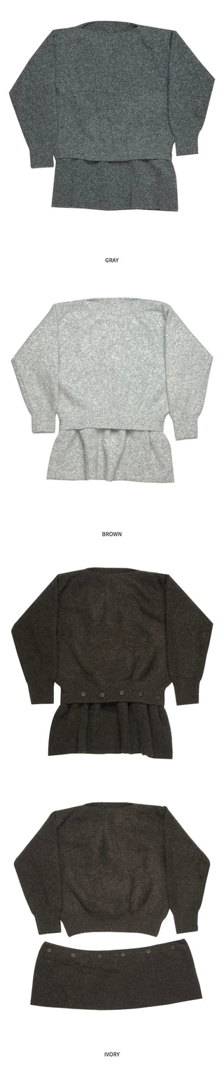 Layered ruffle knit