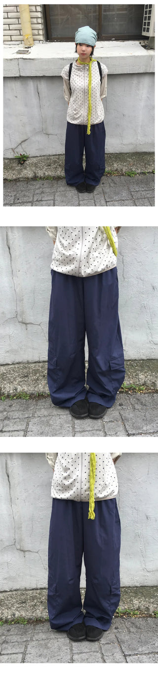 [3 colors] Wide Cargo Pants
