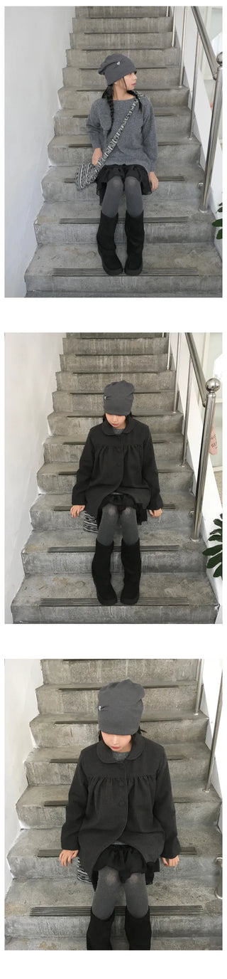 Layered ruffle knit