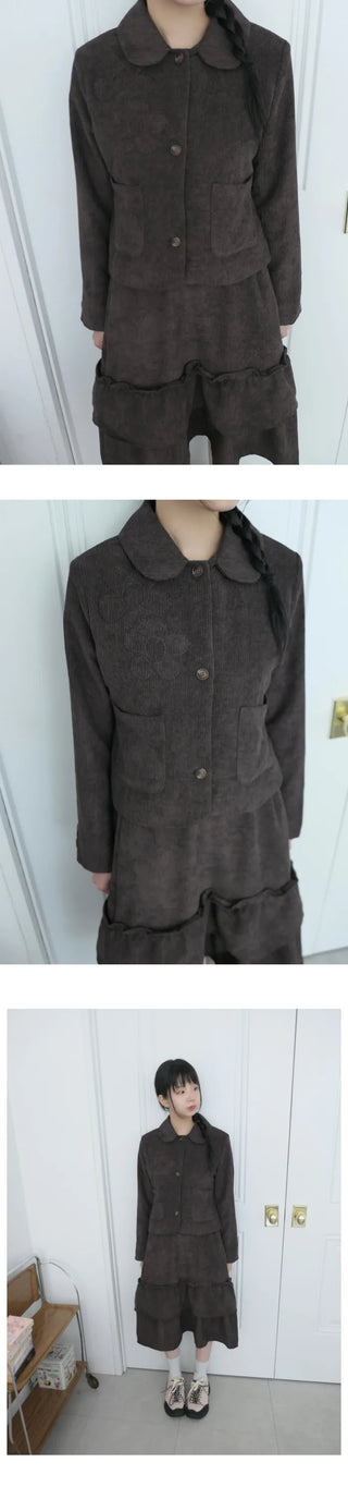 Flower Corduroy Jacket