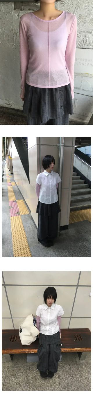 [6 colors] Tucked T-shirt
