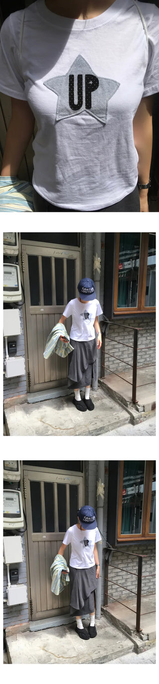 Patchwork Short-Sleeved T-Shirt