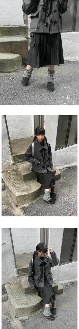 Big Collar Half Duffle Coat (2c)