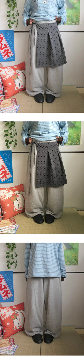 Dot wrap pants