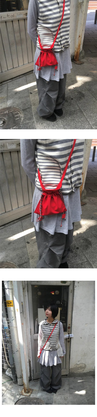(3 colors) Colored drawstring bag