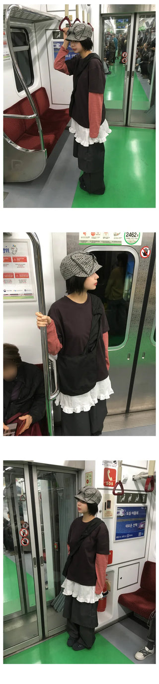 (4 colors) Layered T-shirt