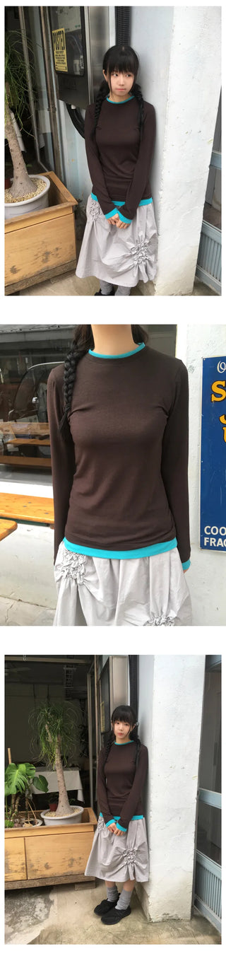 [4 colors] Layered Color T-shirt