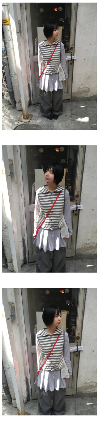 (3 colors) Pleated dress