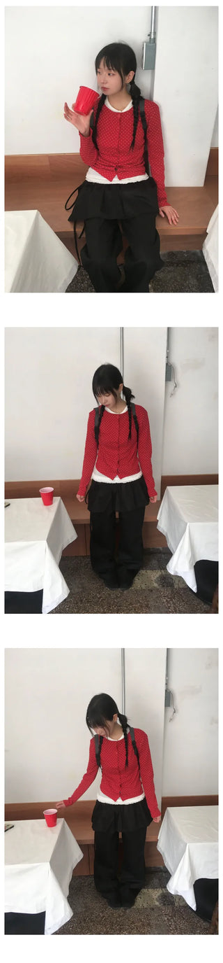 [6 colors] Lovely Dot Cardigan