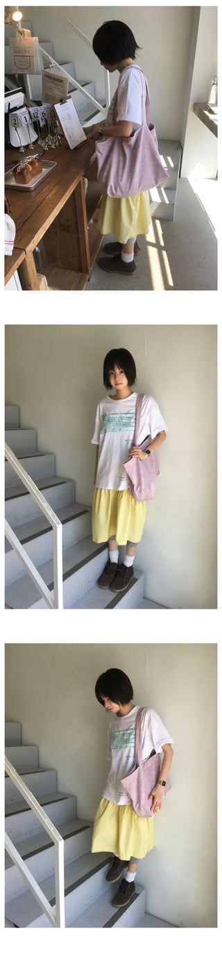 [3 colors] Elastic waist pants