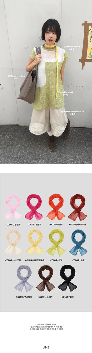 [[11]color] Wrinkle Scarf