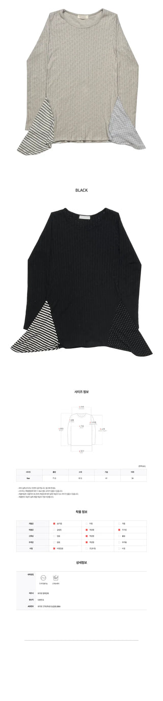 (3 colors) Long-length basic T-shirt