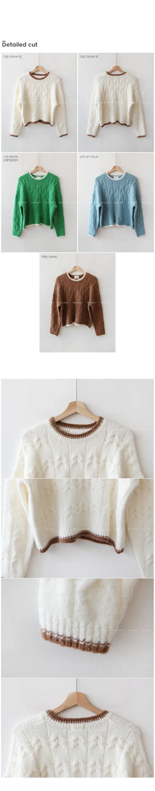 Two-tone twist knit
