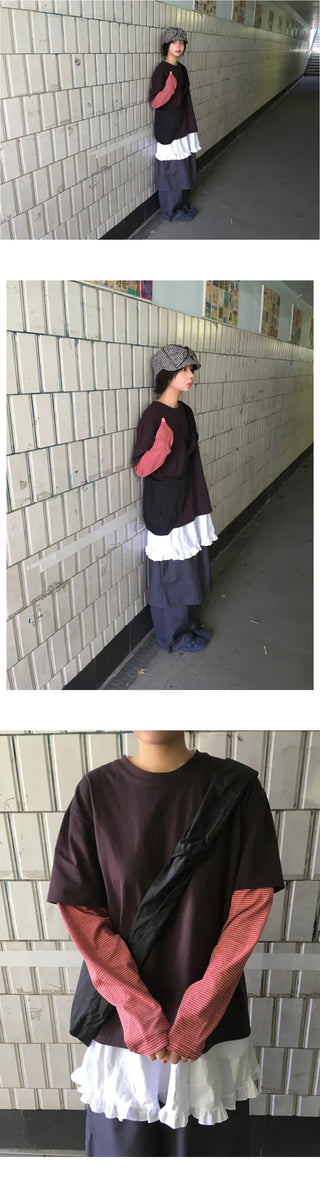 (4 colors) Layered T-shirt
