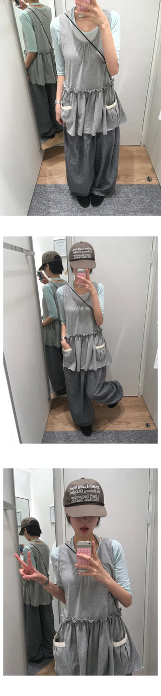 [3 colors] Striped Wide Pants