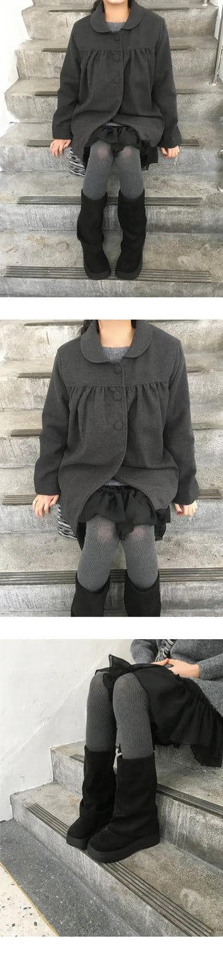 Layered ruffle knit