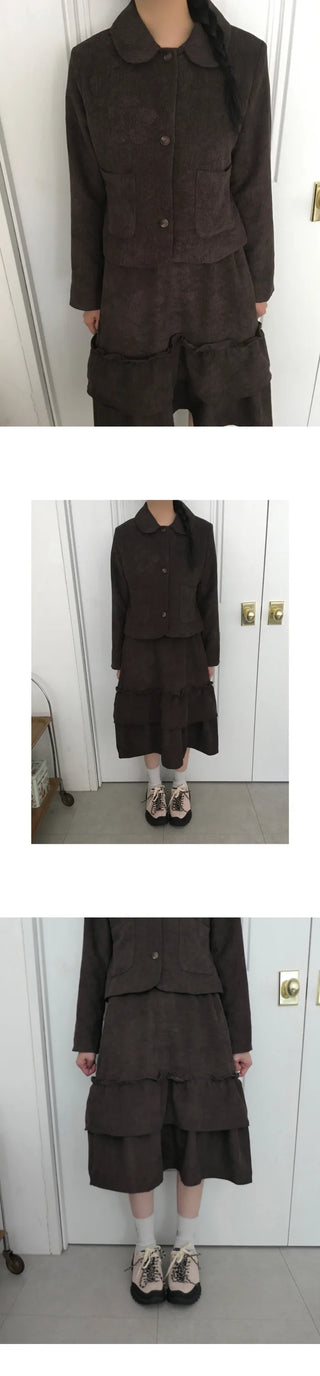 Flower Corduroy Jacket