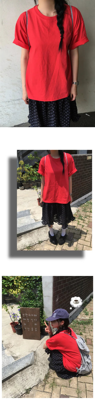Frilled polka dot skirt