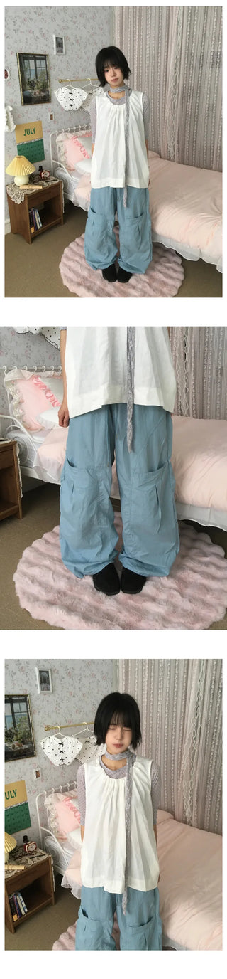 [4 colors] Nylon Pocket Pants