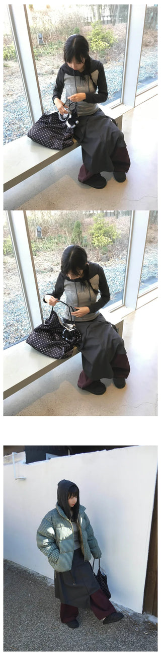 (3 colors) Wool Asymmetrical Skirt