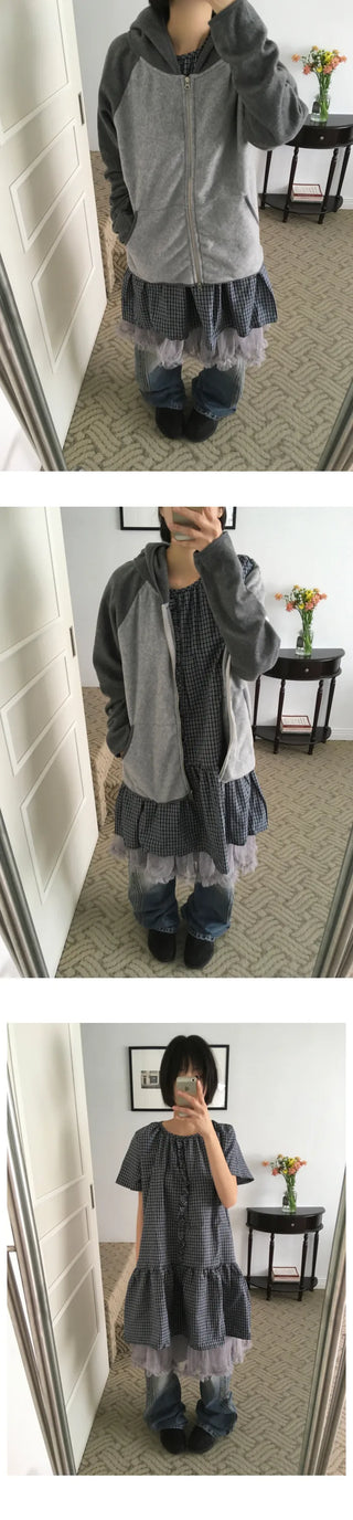 (3 colors) Tiered skirt