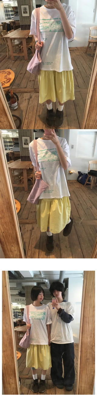 [3 colors] Elastic waist pants