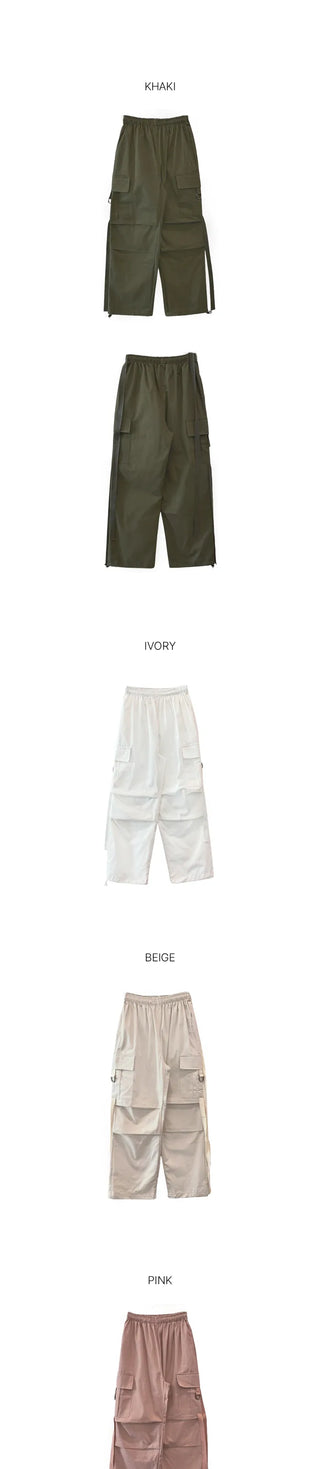 Cotton strap cargo pants (5 colors)