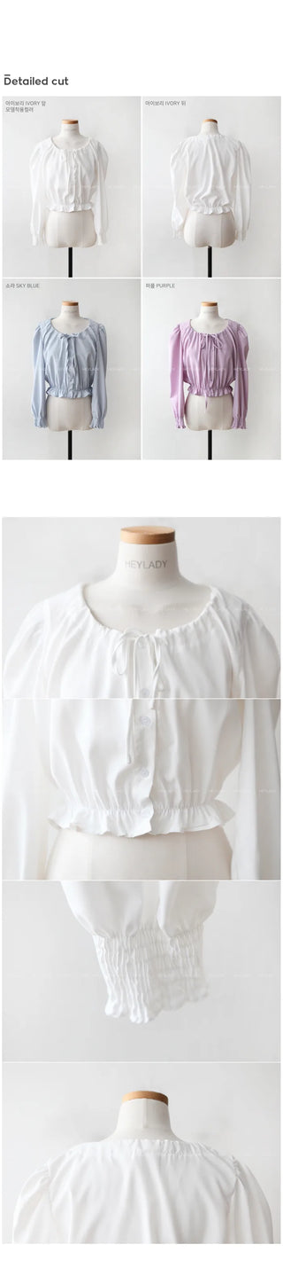 Shirred Ribbon Blouse