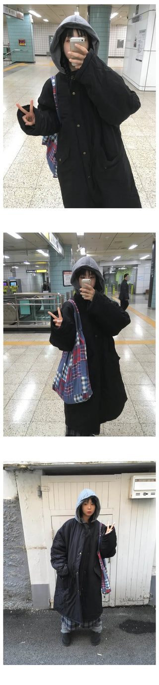(2 colors) Puff-sleeve down jacket