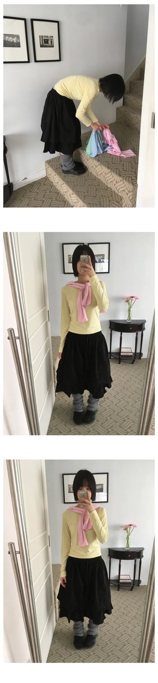 (9 colors) [1+1] Soft Layered Long Sleeve T-Shirt