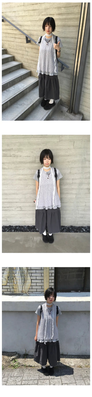 [3 colors] Front button sleeveless top