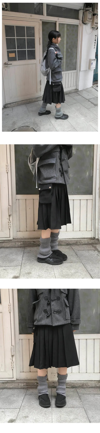 Big Collar Half Duffle Coat (2c)