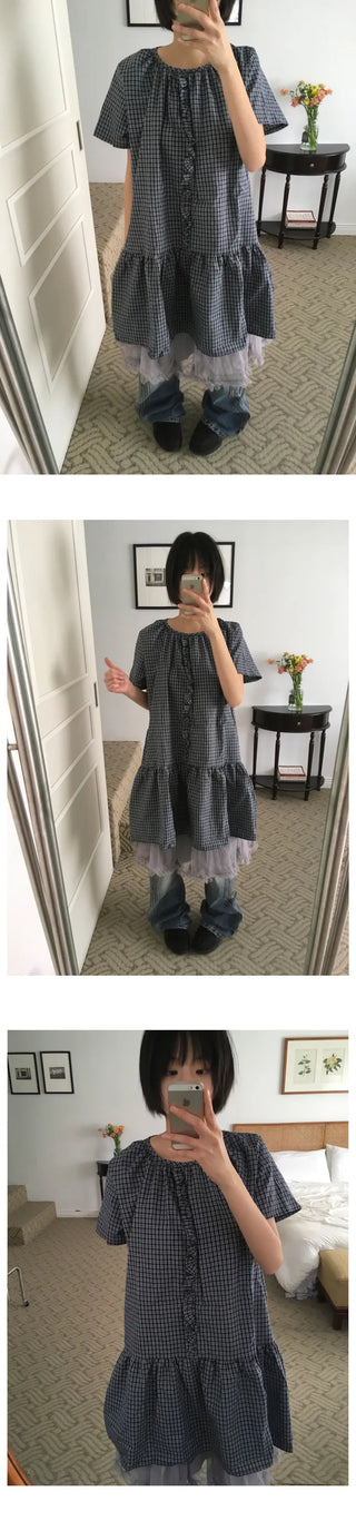 (3 colors) Tiered skirt
