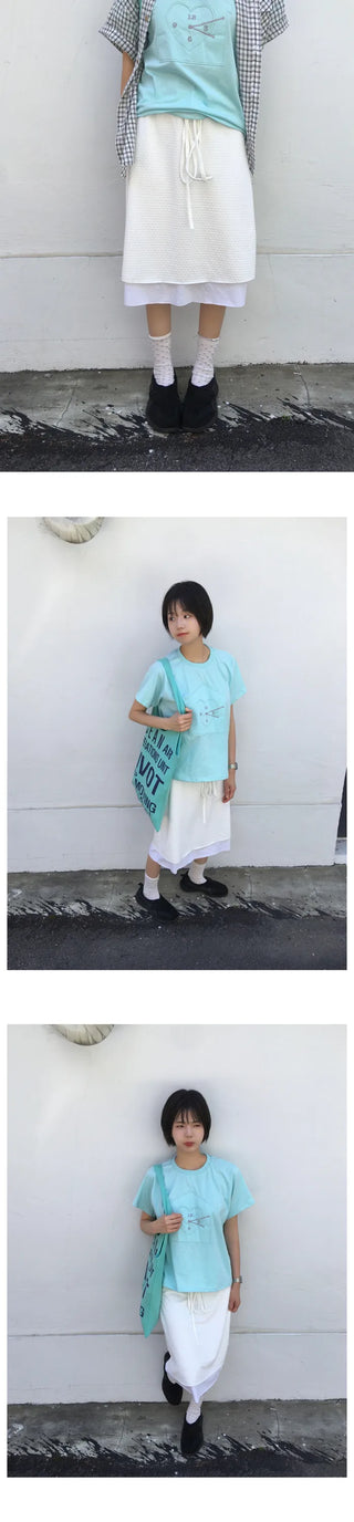 [5 colors] Layered skirt