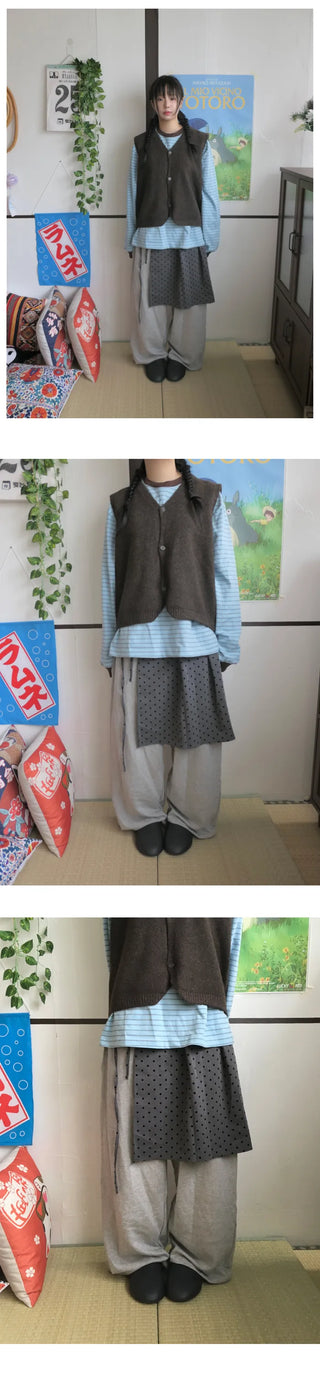 Dot wrap pants