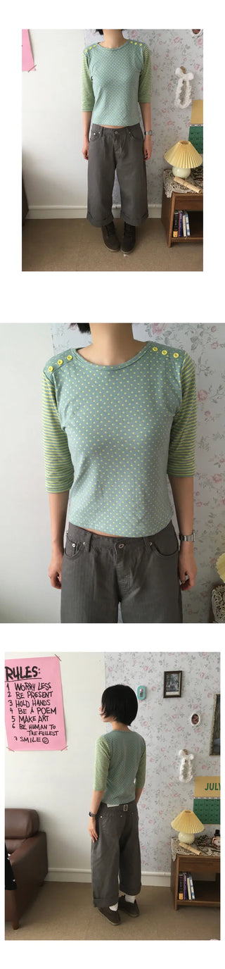 [3 colors] Button Bermuda shorts