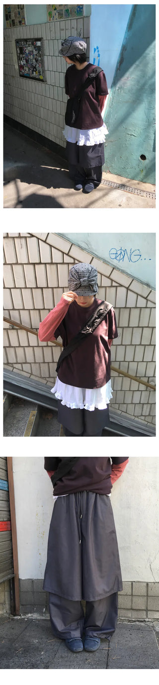 (4 colors) Layered T-shirt