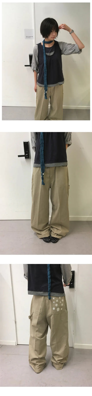 [2 colors] Dot Pocket Pants