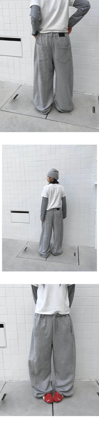 Slit wide pants (3c)