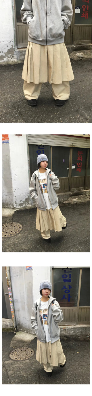 (2 colors) Pleated Skirt