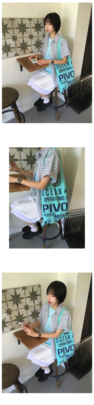 [3 colors] Short-sleeved check shirt