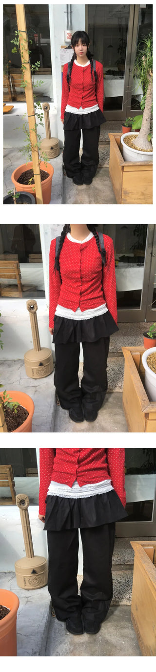 [6 colors] Lovely Dot Cardigan