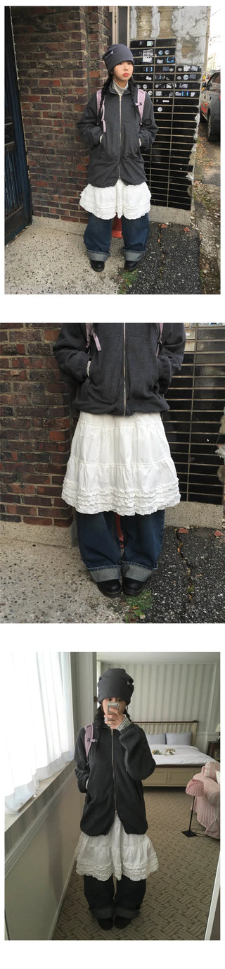 (2 colors) Tiered skirt