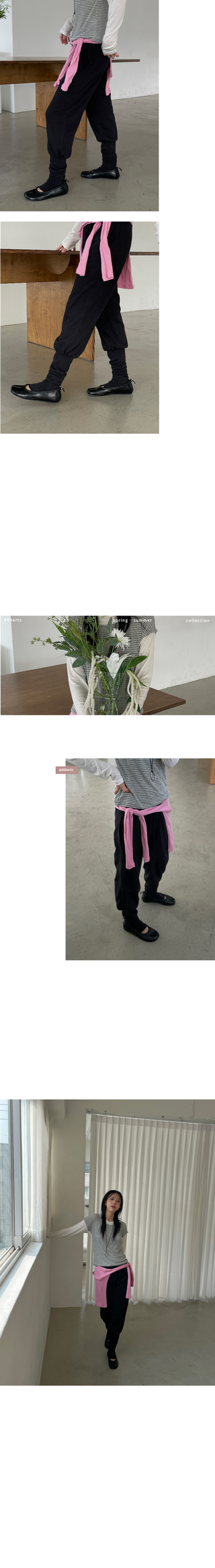 (2 colors) Striped Double Layered T-shirt