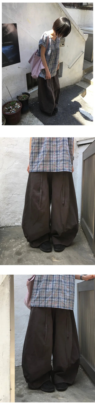 [2 colors] Straight Wide Pants